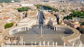  Presentation with vatican - Audience pleasing PPT layouts consisting of vatican city - st peters square backdrop and a coral colored foreground