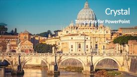  Presentation with peter - PPT layouts enhanced with vatican city - view at tiber and st background and a teal colored foreground