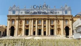  Presentation with rome italy - Theme consisting of vatican-city-rome-italy-july background and a light blue colored foreground