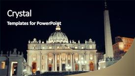  Presentation with night city - Audience pleasing slide set consisting of vatican city st peters basilica backdrop and a black colored foreground