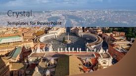  Presentation with rome italy - PPT layouts consisting of vatican-city-state-surrounded background and a light blue colored foreground