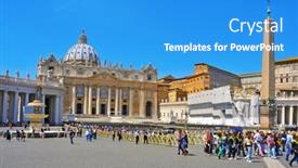  Presentation with vatican - PPT theme consisting of vatican-italy-april-18-view background and a teal colored foreground