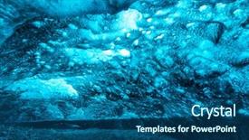  Presentation with glacier - Slide deck with vatnajokull glacier jokulsarlon iceland background and a ocean colored foreground