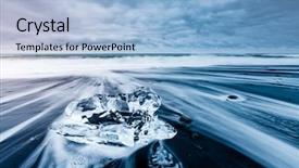  Presentation with iceberg - Slide deck consisting of vatnajokull national park island iceland background and a light blue colored foreground