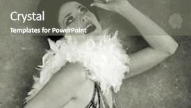  Presentation with performer - Beautiful presentation theme featuring vaudeville performer backdrop and a gray colored foreground