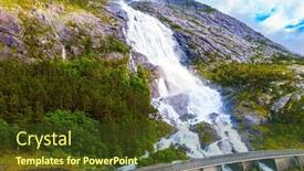  Presentation with western - Slides with vaule-river-western-norway-langfossen background and a tawny brown colored foreground