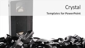  Presentation with tape - Beautiful slides featuring vcr - photo of mess tape backdrop and a white colored foreground