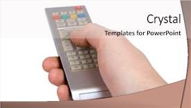  Presentation with control - Beautiful presentation featuring vcr - remote control in hand isolated backdrop and a  colored foreground