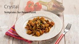  Presentation with veal - Slide set featuring veal-stew-with-hartichoke background and a lemonade colored foreground