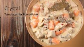  Presentation with veal - Cool new slide deck with veal-with-cream-carrot backdrop and a coral colored foreground