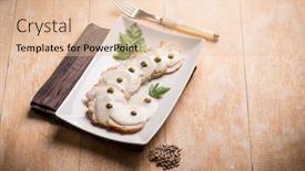  Presentation with veal - Cool new theme with veal with tuna sauce and capers backdrop and a lemonade colored foreground