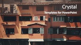  Presentation with flood control river - Presentation having vecchio closeup in arno river background and a tawny brown colored foreground