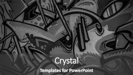  Presentation with white black grafitti - Amazing slide set having vector - street art grafitti in black backdrop and a dark gray colored foreground