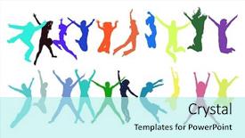  Presentation with win win - Colorful slide set enhanced with vector - together we celebrate win-win backdrop and a  colored foreground