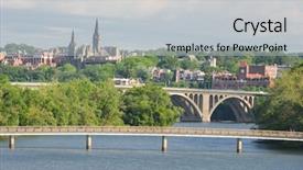  Presentation with washington dc city skyline - Beautiful PPT theme featuring vector - washington d c skyline including backdrop and a light gray colored foreground