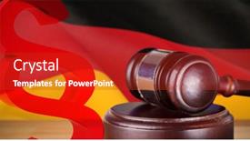  Presentation with vector - Amazing presentation theme having vector icon of section symbol against digitally generated german national flag backdrop and a crimson colored foreground