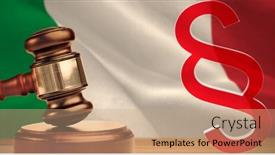  Presentation with vector - Presentation theme with vector icon of section symbol against digitally generated italian national flag background and a coral colored foreground