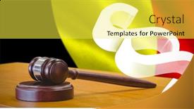  Presentation with vector - Audience pleasing presentation theme consisting of vector icon of section symbol against digitally generated belgian national flag backdrop and a yellow colored foreground