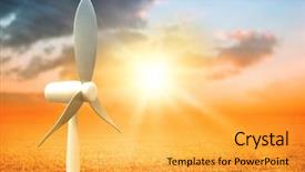  Presentation with vector - Amazing slide deck having vector image of wind mill backdrop and a  colored foreground