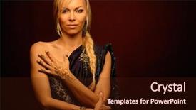  Presentation with ornament - PPT theme enhanced with vedic - woman with traditional mehndi henna background and a wine colored foreground