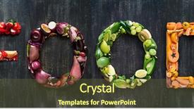  Presentation with fresh fruits vegetables heart - Slides with veg - colorful fruits and vegetables laid background and a tawny brown colored foreground