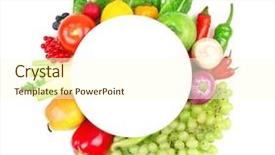  Presentation with white sheet - Beautiful PPT layouts featuring veg - sheet of paper and colourful backdrop and a cream colored foreground