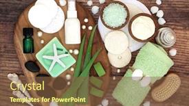  Presentation with wounds - Presentation theme having vegan-aloe-vera-skincare-beauty background and a tawny brown colored foreground