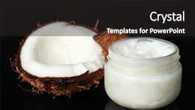  Presentation with coconut oil - Amazing slide deck having vegan butter - jar with coconut oil backdrop and a  colored foreground