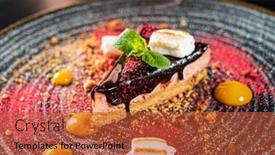  Presentation with vegan - Slide set featuring vegan-cake-with-nuts background and a red colored foreground