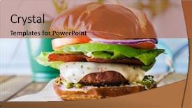  Presentation with vegan burger - Amazing presentation theme having  backdrop and a  colored foreground