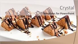  Presentation with vegan - Presentation theme featuring vegan-dessert-on-the-white background and a lemonade colored foreground