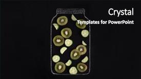  Presentation with gluten free - Presentation design enhanced with vegan detox drinks gluten free background and a black colored foreground