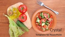  Presentation with cucumbers - Theme consisting of  background and a  colored foreground