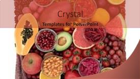  Presentation with vegan food - Slide set enhanced with vegan-food-high-in-lycopene background and a red colored foreground