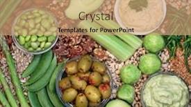  Presentation with vegan food - PPT theme enhanced with vegan-health-food-choice background and a coral colored foreground