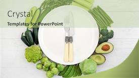  Presentation with minerals - Audience pleasing theme consisting of vegan-health-food-concept backdrop and a mint green colored foreground