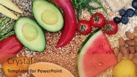  Presentation with immune - Slide deck enhanced with vegan-health-food-selection background and a coral colored foreground