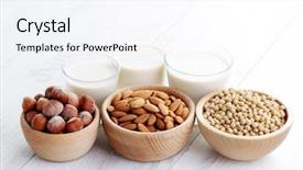  Presentation with drink beverages - Amazing slides having vegan milk - food and drink backdrop and a sky blue colored foreground