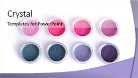  Presentation with eye shadow - Audience pleasing PPT theme consisting of vegan mineral eye shadows top backdrop and a white colored foreground