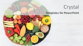  Presentation with plant based - Presentation consisting of vegan plant based food background and a white colored foreground