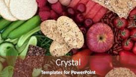  Presentation with immune - Colorful PPT layouts enhanced with vegan-plant-based-health-food backdrop and a tawny brown colored foreground