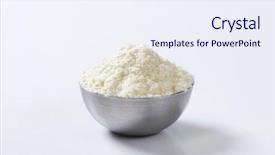  Presentation with vegan - Colorful presentation theme enhanced with vegan protein powder - bowl of measured portion backdrop and a sky blue colored foreground