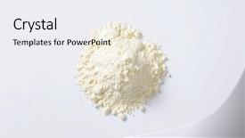  Presentation with wheat - Amazing PPT theme having vegan protein powder - overhead view of the pile backdrop and a sky blue colored foreground