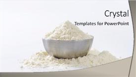  Presentation with protein - Amazing presentation design having vegan protein powder - portion of soft wheat flour backdrop and a sky blue colored foreground