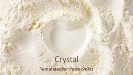  Presentation with flour - Cool new PPT theme with vegan protein powder - print of heart backdrop and a lemonade colored foreground