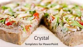  Presentation with vegan food - Audience pleasing presentation theme consisting of vegan raw food quiche backdrop and a coral colored foreground