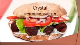  Presentation with vegan - Presentation theme having vegan sandwich made from integral background and a  colored foreground