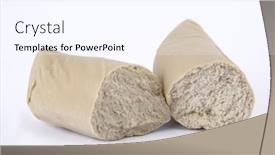  Presentation with vegan - Presentation theme with vegan-sausages-in-white-background background and a sky blue colored foreground