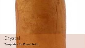  Presentation with sausages - PPT theme featuring vegan-sausages-in-white-background background and a gold colored foreground