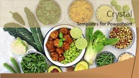  Presentation with vegan food - Cool new presentation theme with vegan-super-food-collection backdrop and a yellow colored foreground